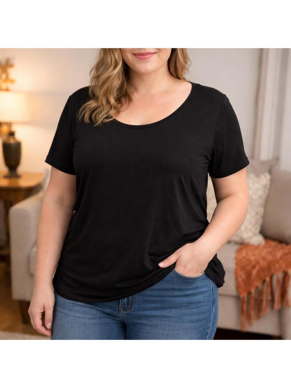 Ripzone Women’s Black T-Shirt Size 1X Casual Short Sleeve